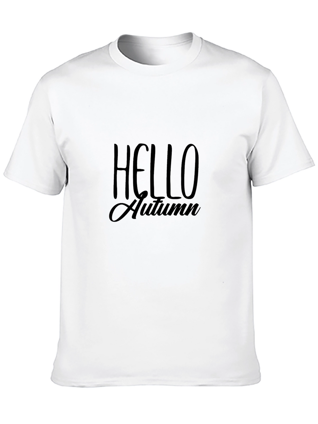 Hello Autumn Black Graphic Tee