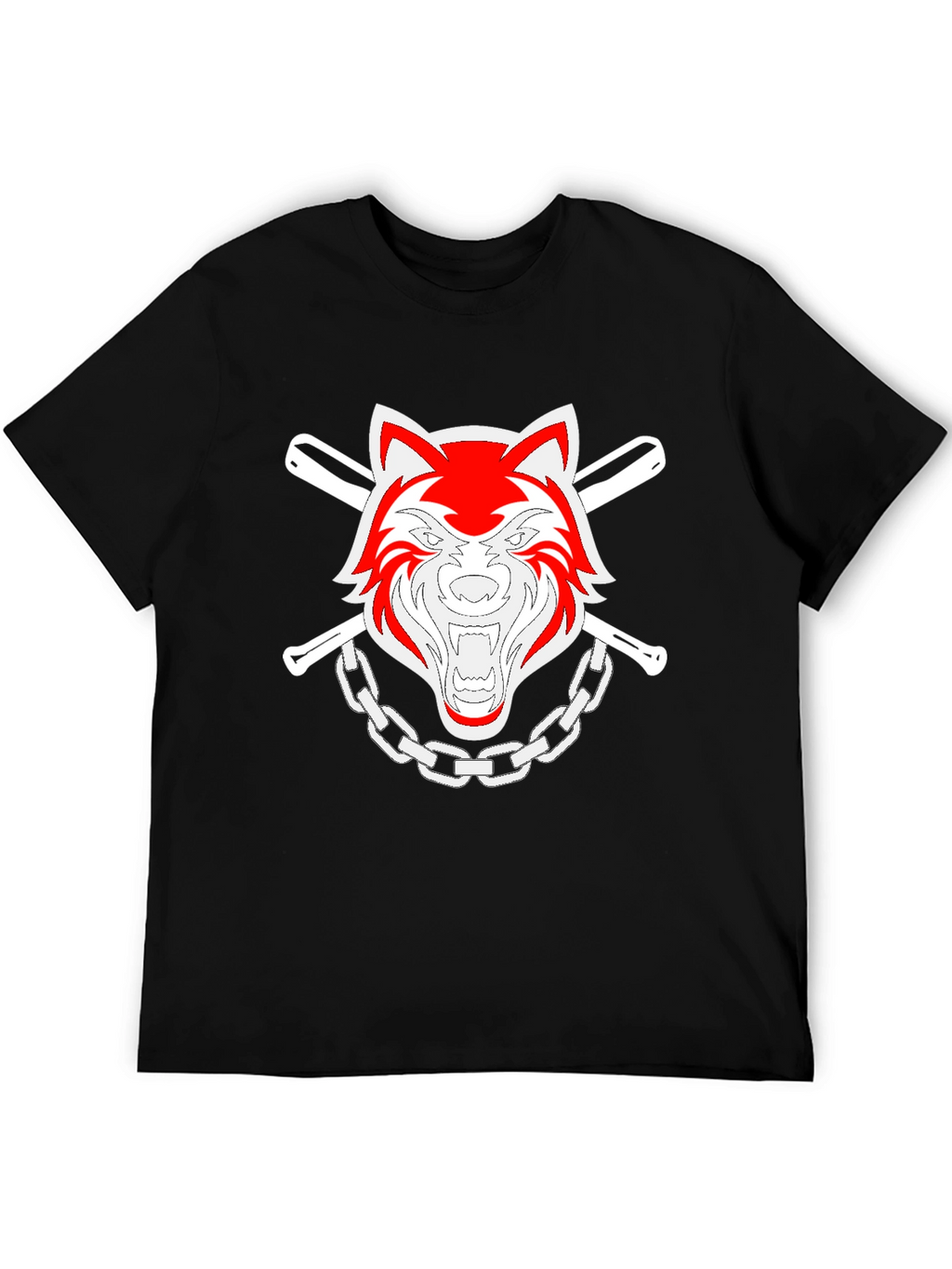 Cool Wolf Graphic T-Shirt - Black
