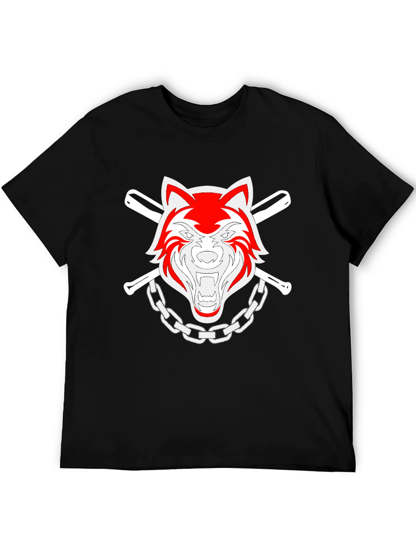 Cool Wolf Graphic T-Shirt - Black