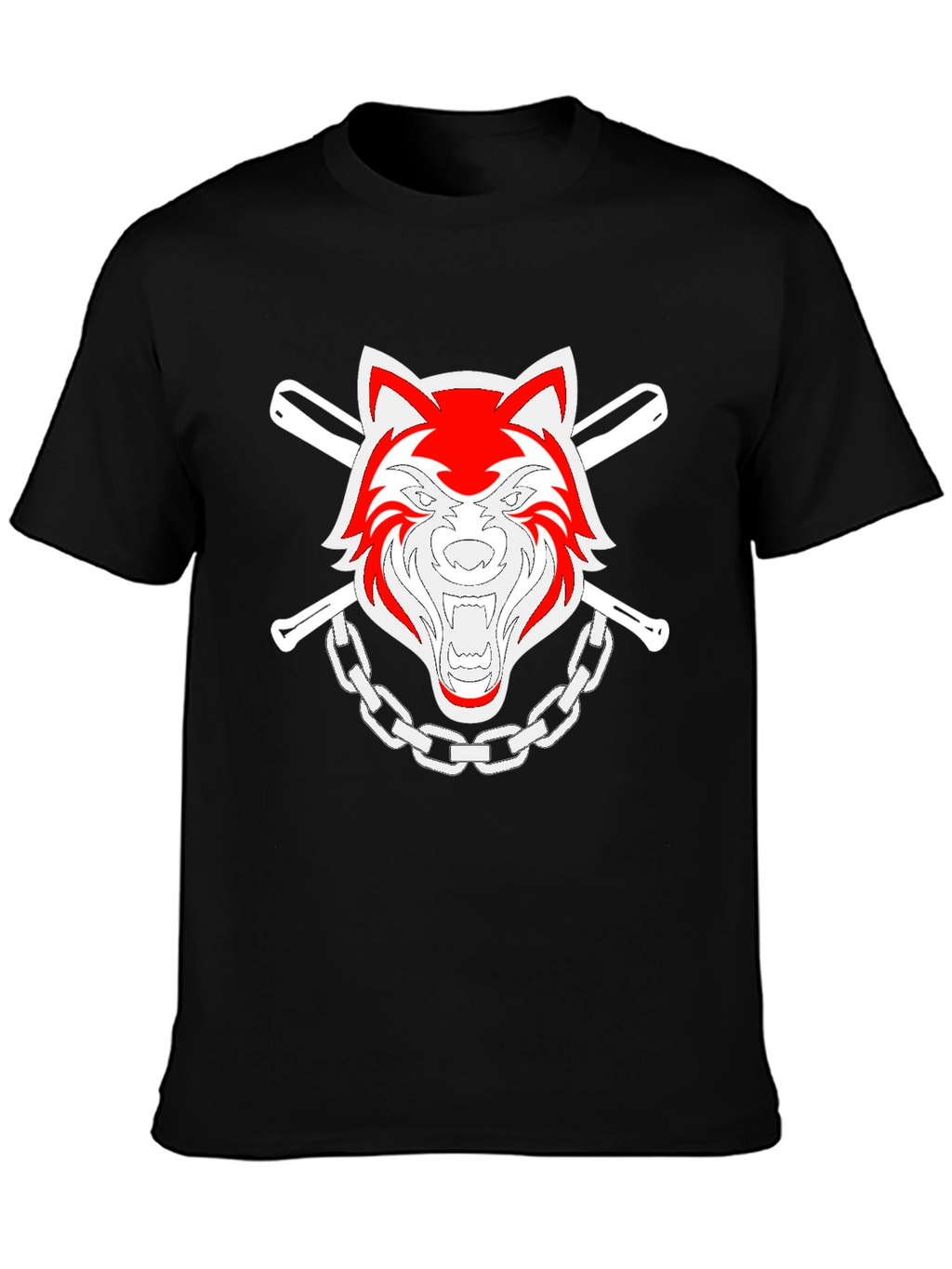 Cool Wolf Graphic T-Shirt - Black
