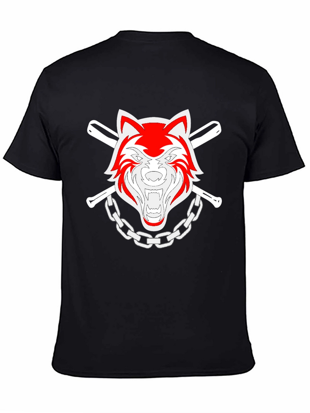Cool Wolf Graphic T-Shirt - Black