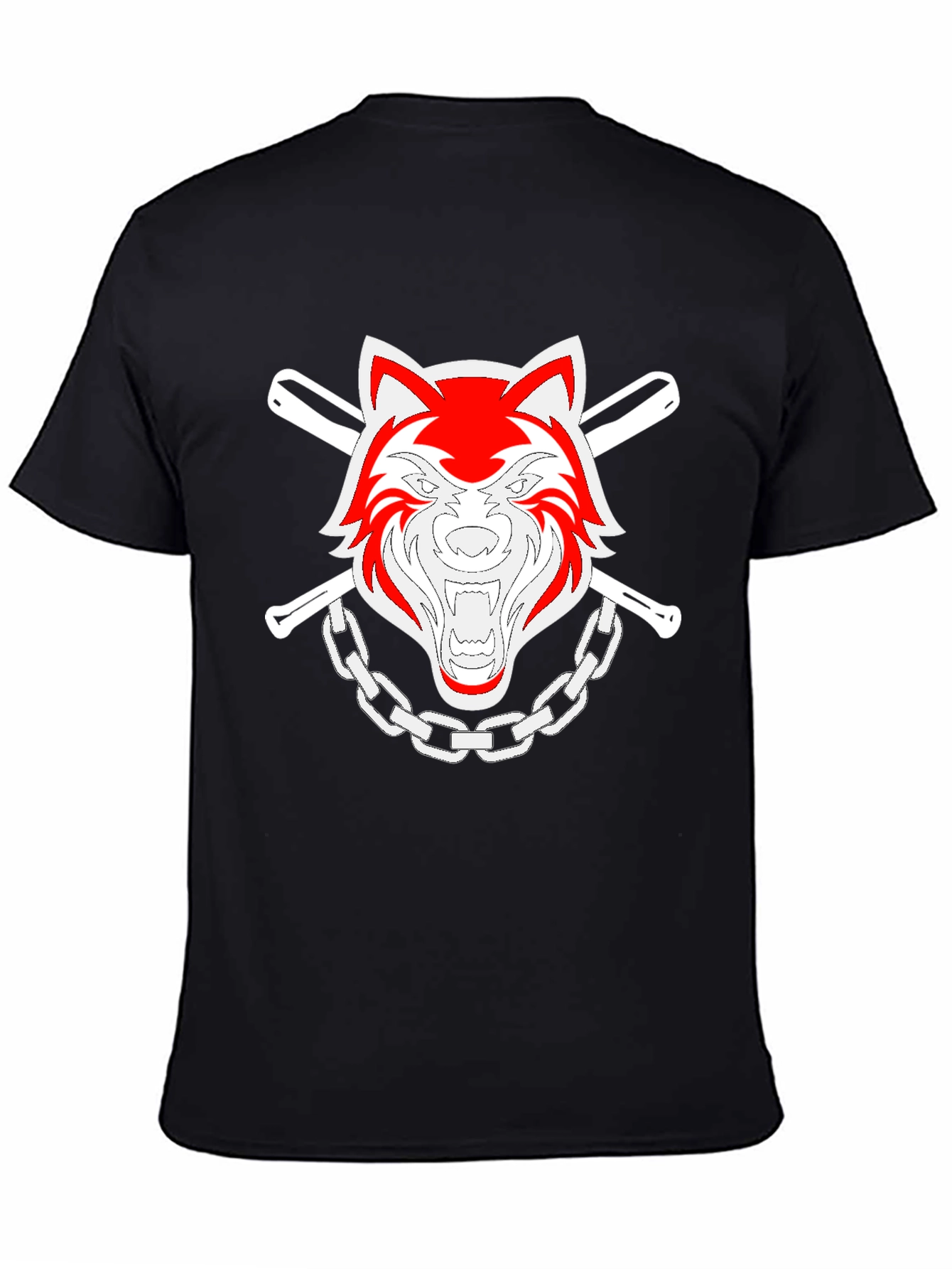 Cool Wolf Graphic T-Shirt - Black