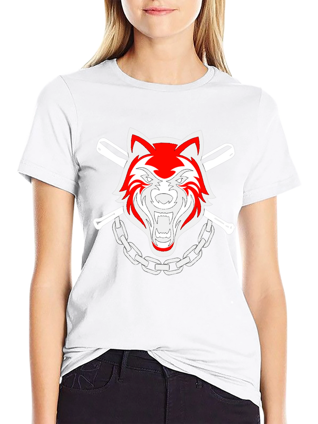 Cool Wolf Graphic T-Shirt - Black