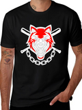 Cool Wolf Graphic T-Shirt - Black