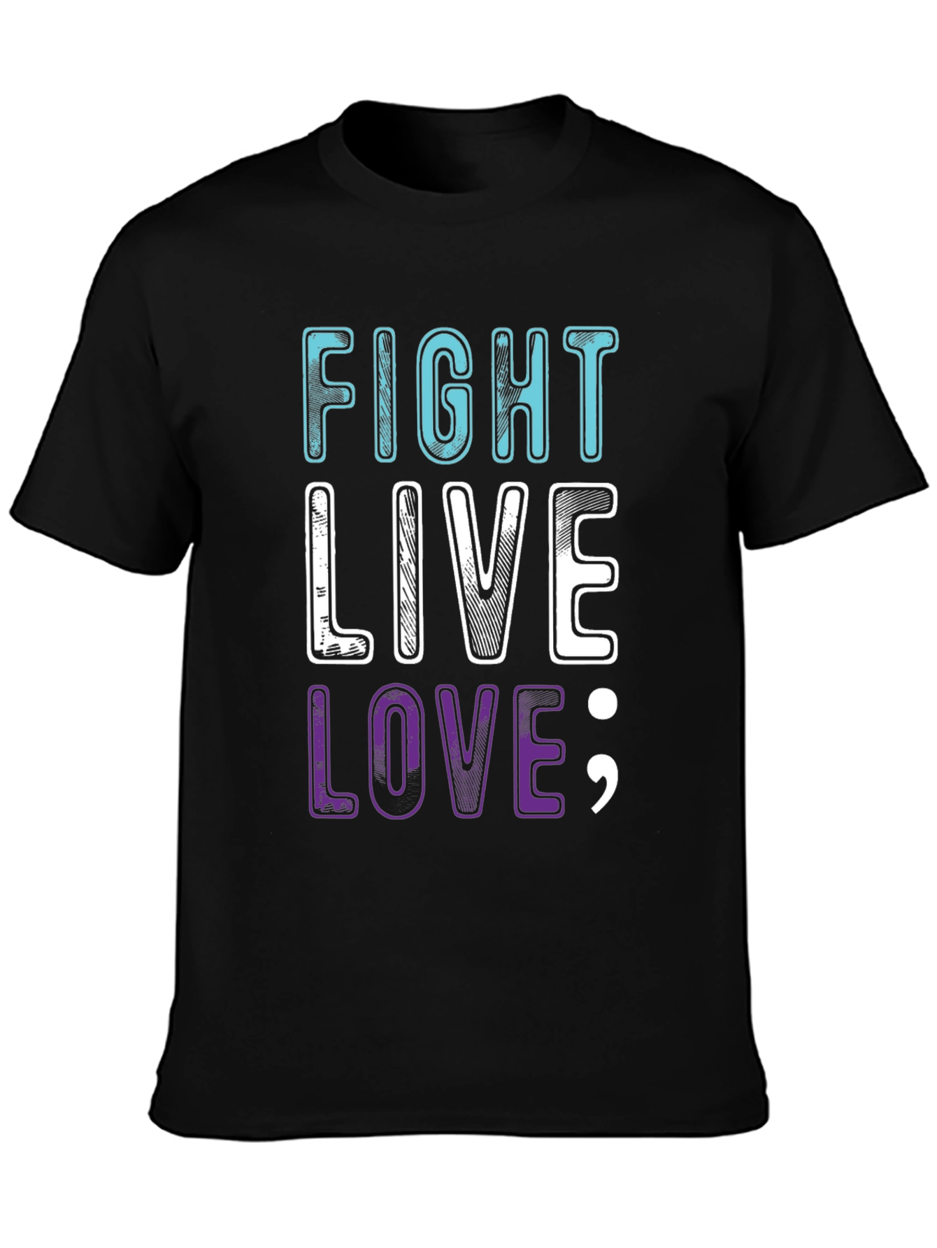 Fight Live Love T-Shirt - Inspirational Graphic Tee