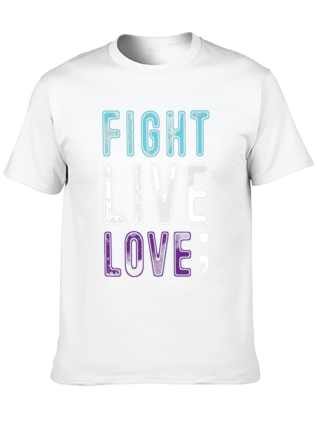 Fight Live Love T-Shirt - Inspirational Graphic Tee