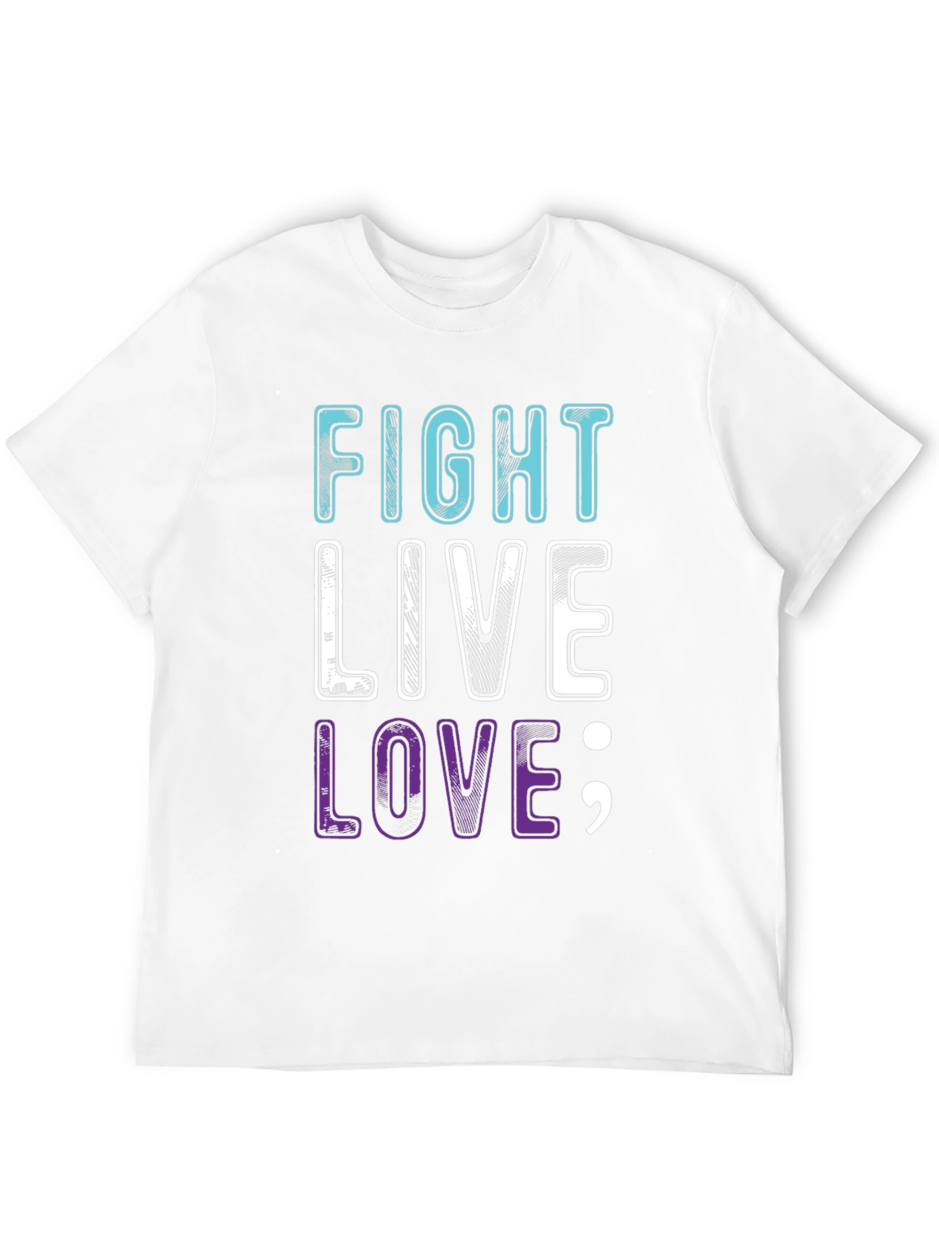 Fight Live Love T-Shirt - Inspirational Graphic Tee