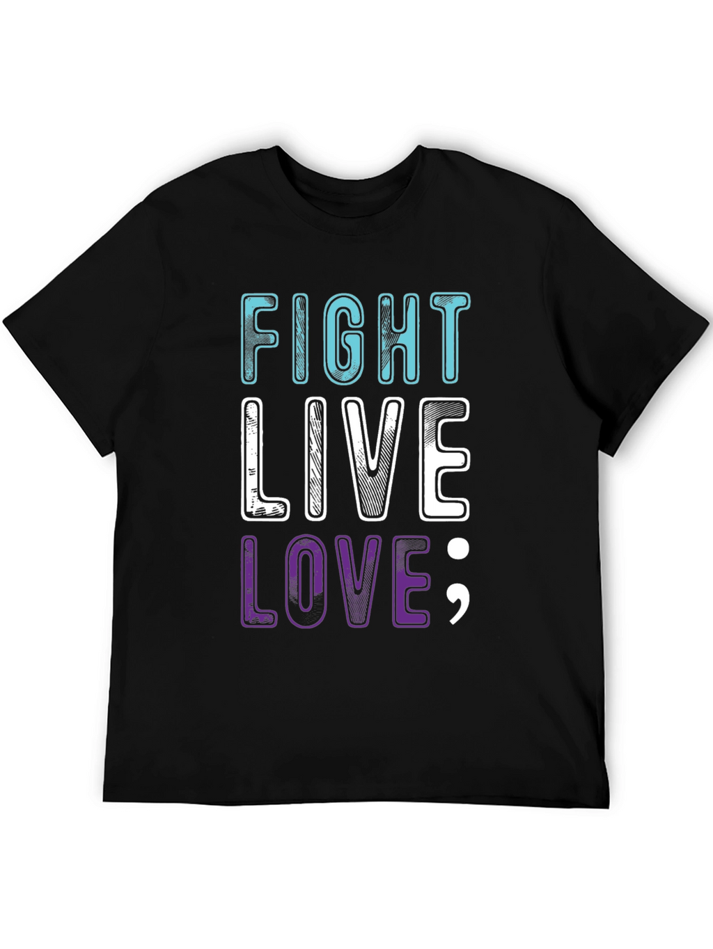 Fight Live Love T-Shirt - Inspirational Graphic Tee