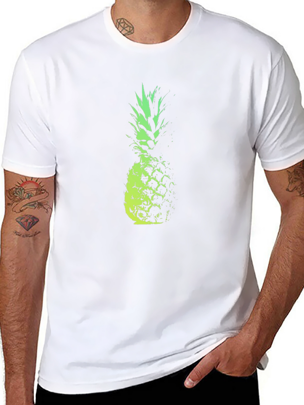 Pineapple Graphic Tee - Modern Fruit Design