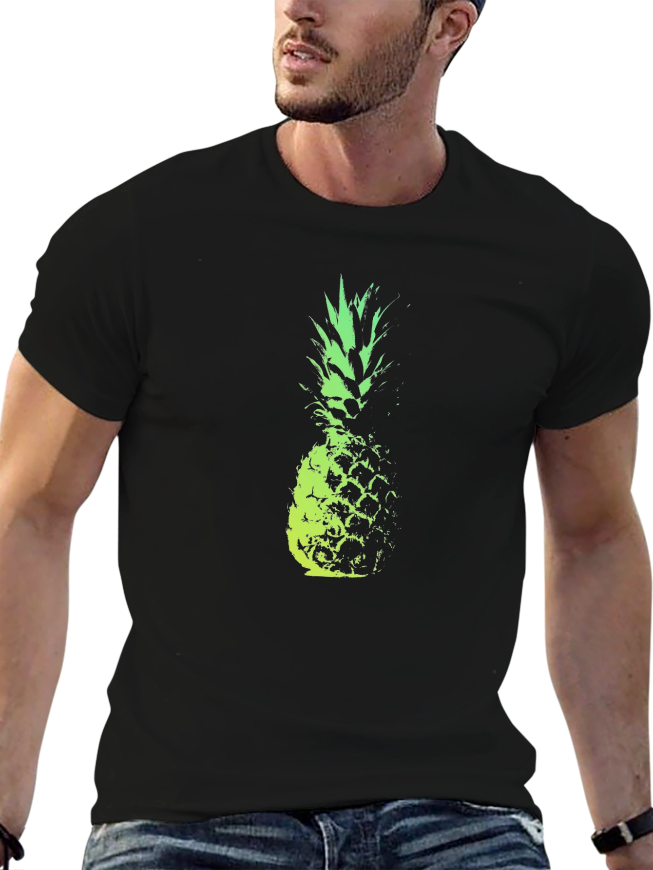 Pineapple Graphic Tee - Modern Fruit Design