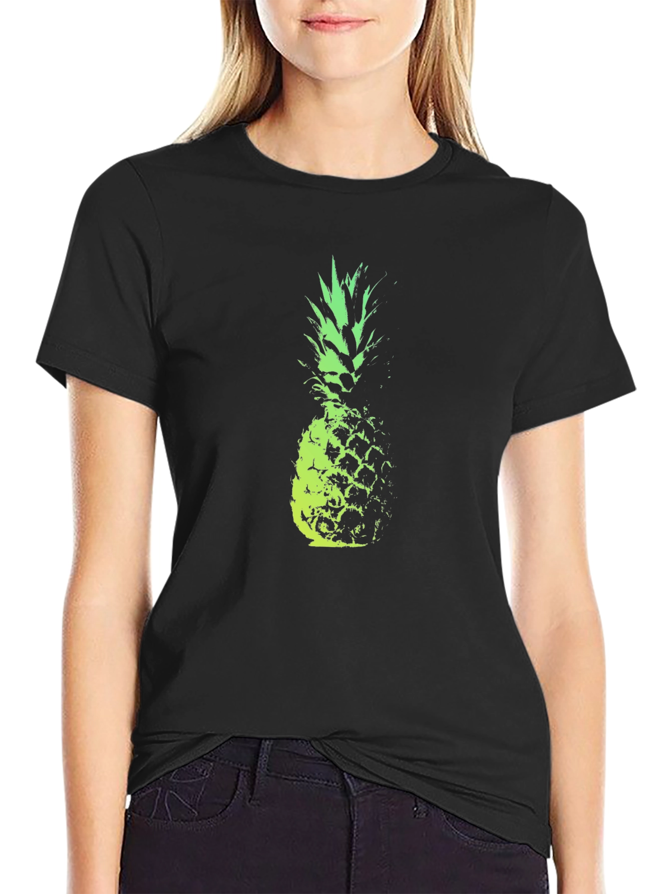 Pineapple Graphic Tee - Modern Fruit Design