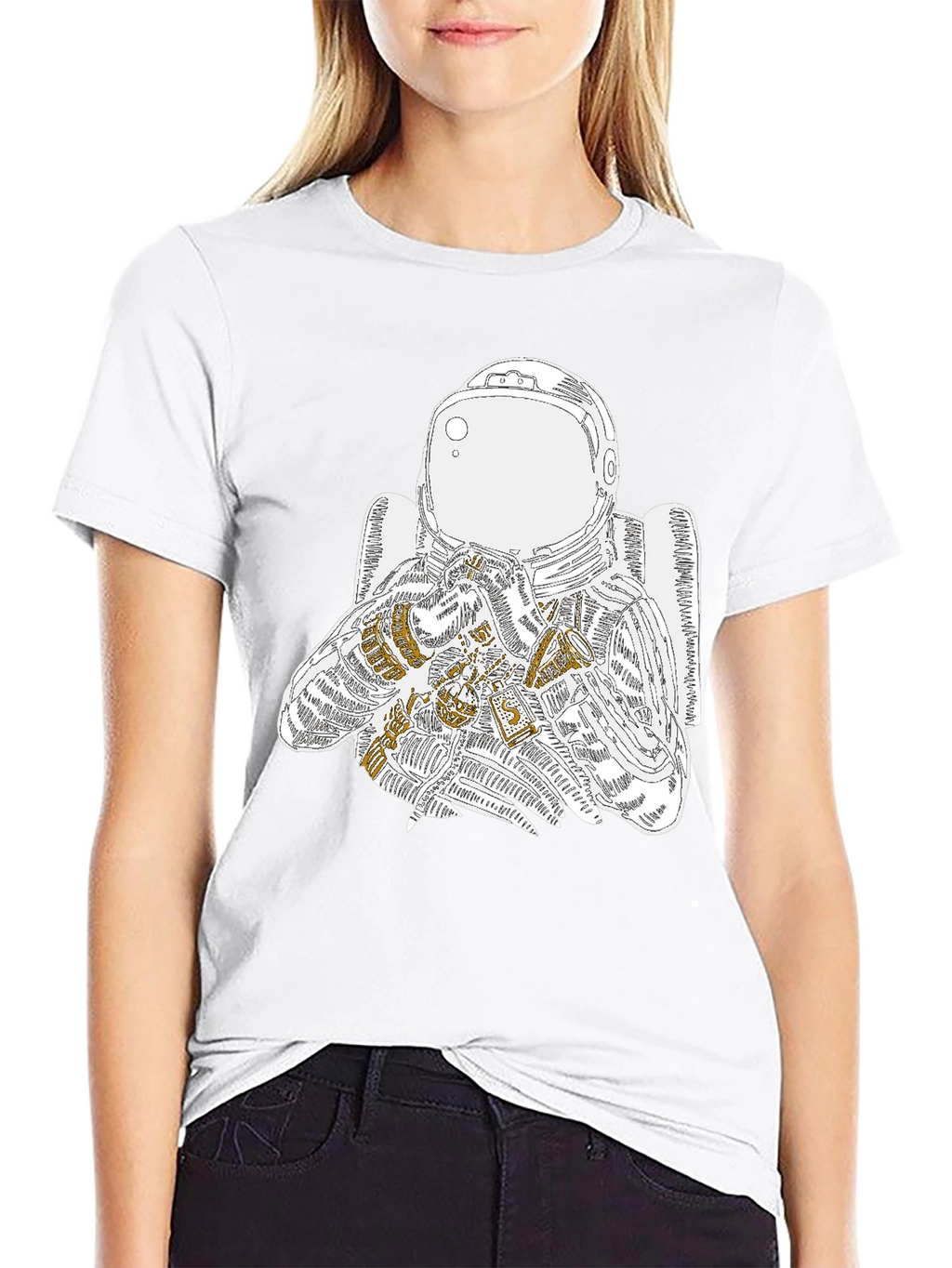 Astronaut Graphic Tee - Cool Space Design