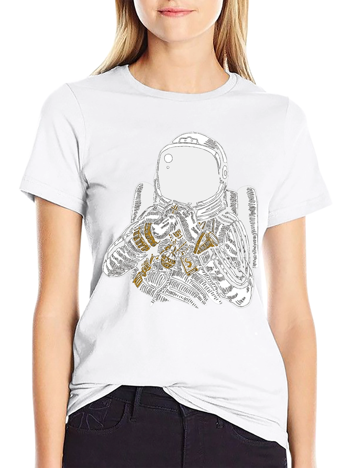Astronaut Graphic Tee - Cool Space Design