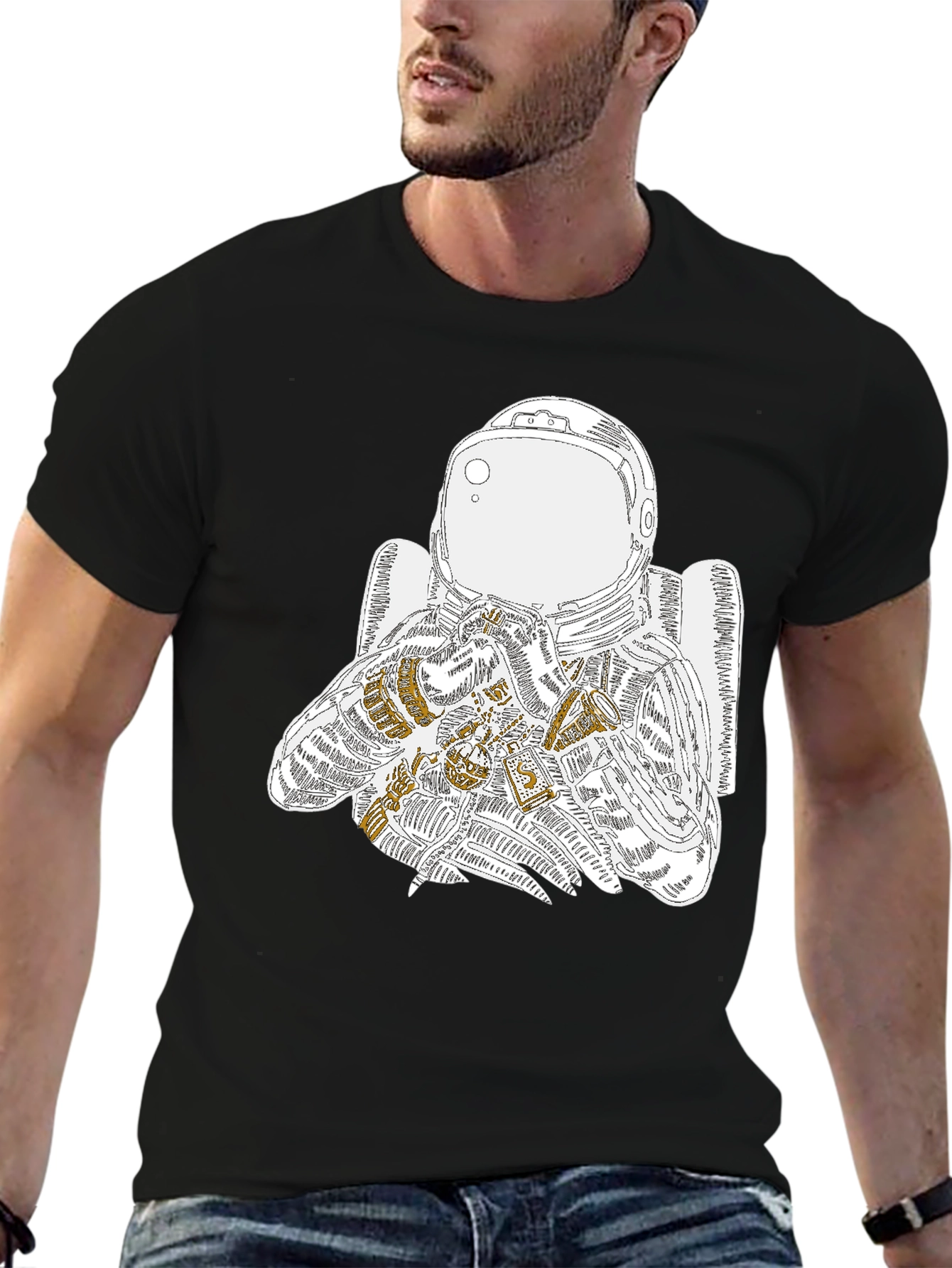 Astronaut Graphic Tee - Cool Space Design