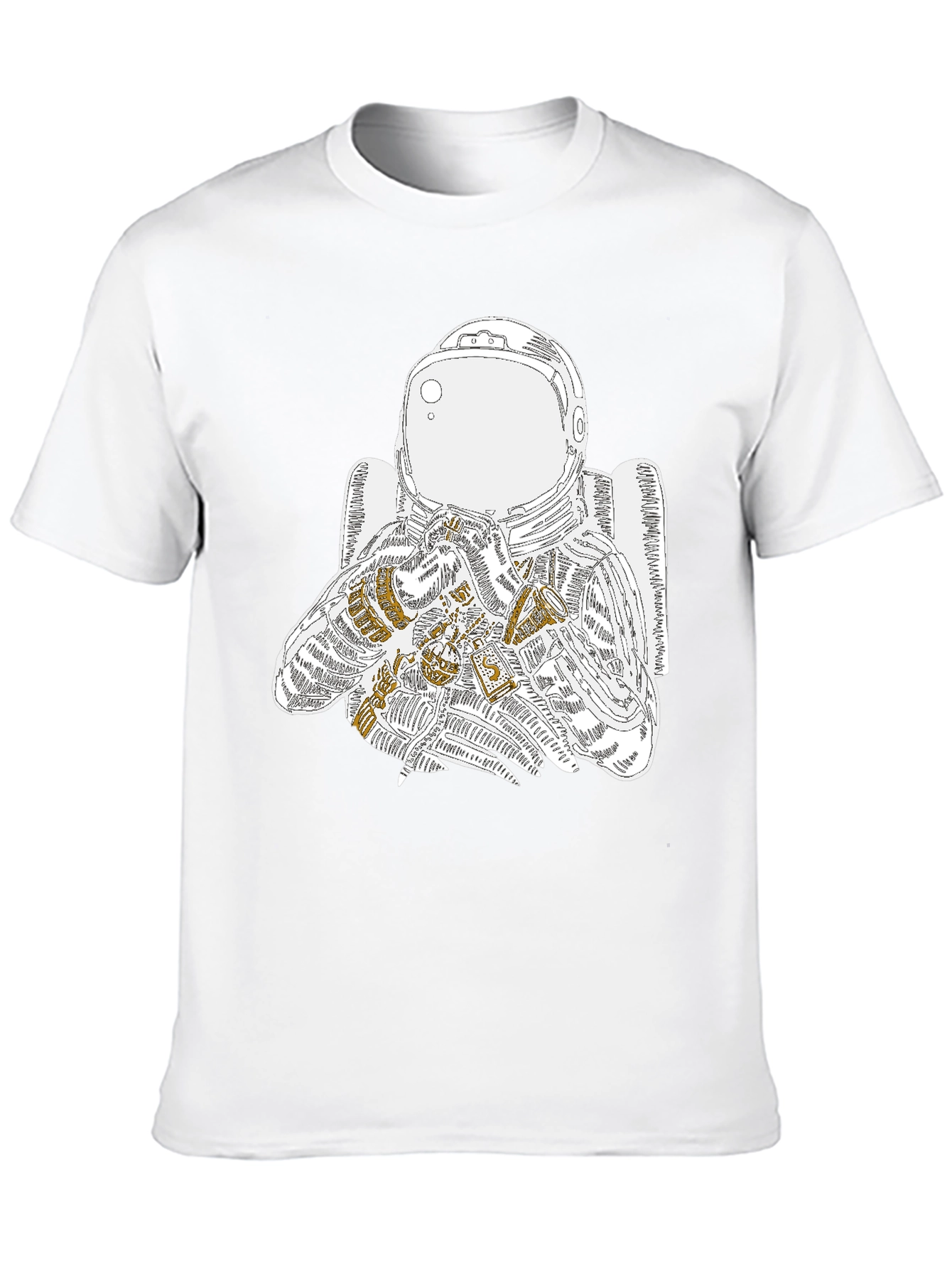 Astronaut Graphic Tee - Cool Space Design