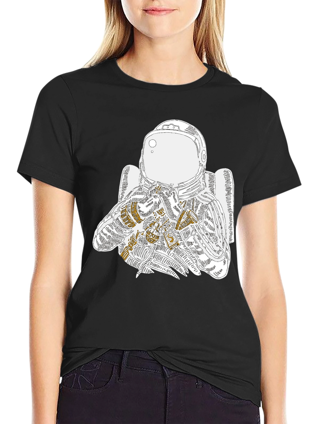 Astronaut Graphic Tee - Cool Space Design