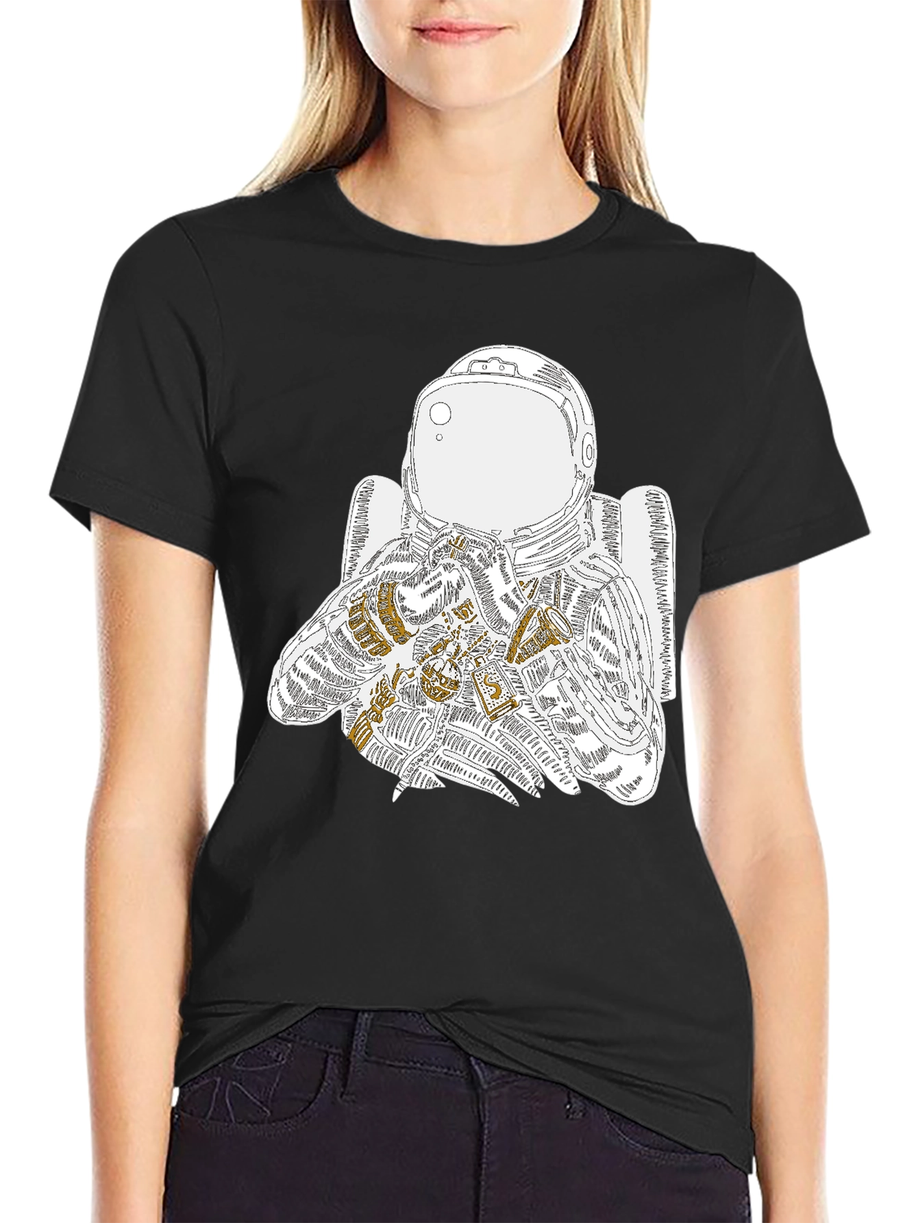 Astronaut Graphic Tee - Cool Space Design