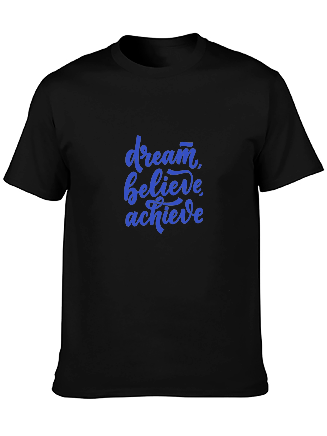 Dream Believe Achieve Black Graphic Tee