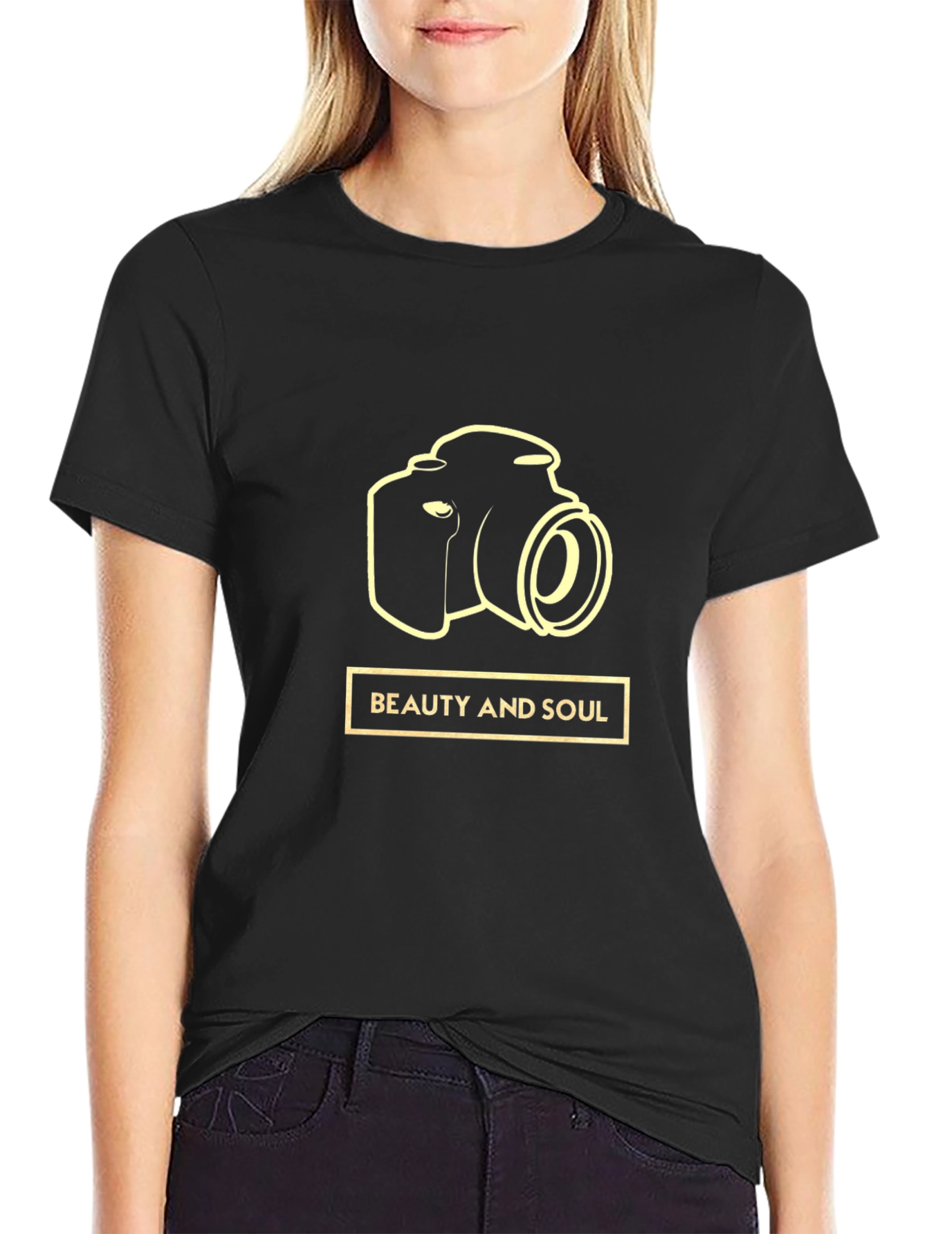 Beauty and Soul Camera Graphic T-Shirt