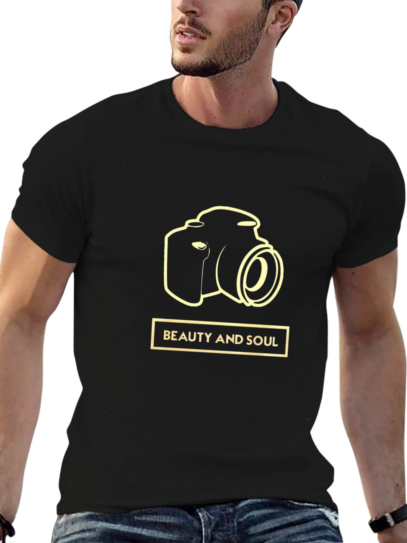 Beauty and Soul Camera Graphic T-Shirt