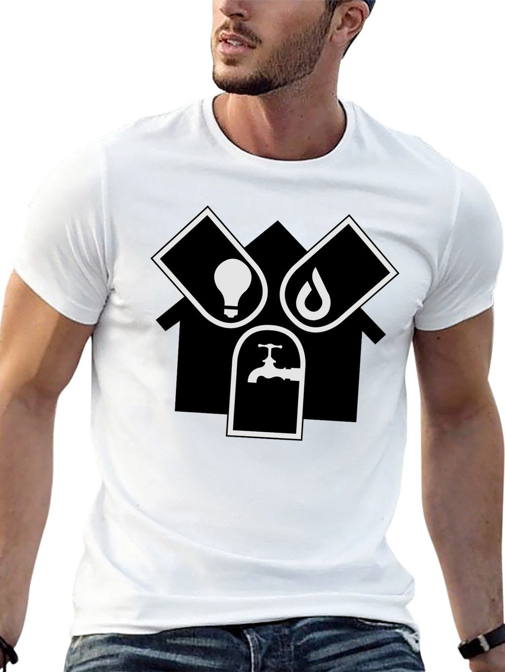 Home Services Graphic T-Shirt - Electrician Plumber Tee