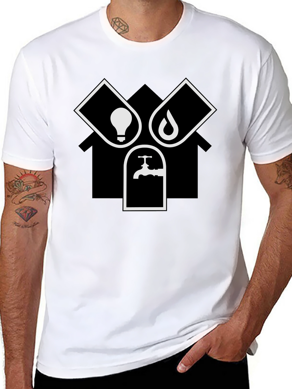Home Services Graphic T-Shirt - Electrician Plumber Tee