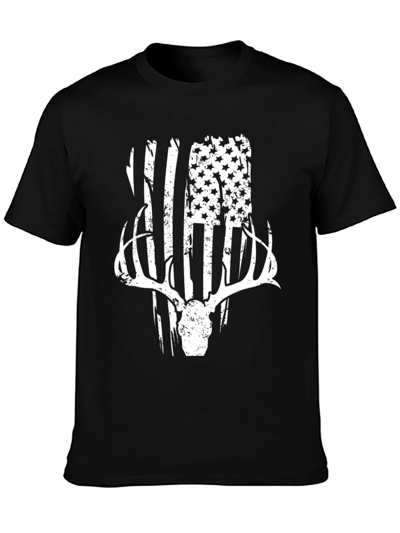 Patriotic Deer Skull Graphic Tee