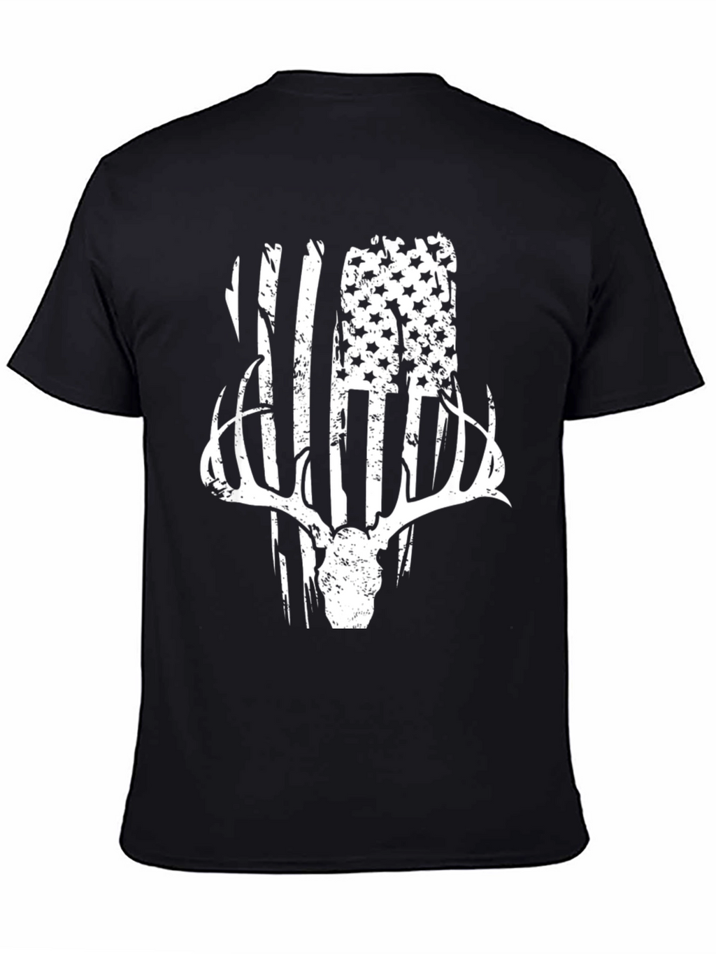 Patriotic Deer Skull Graphic Tee