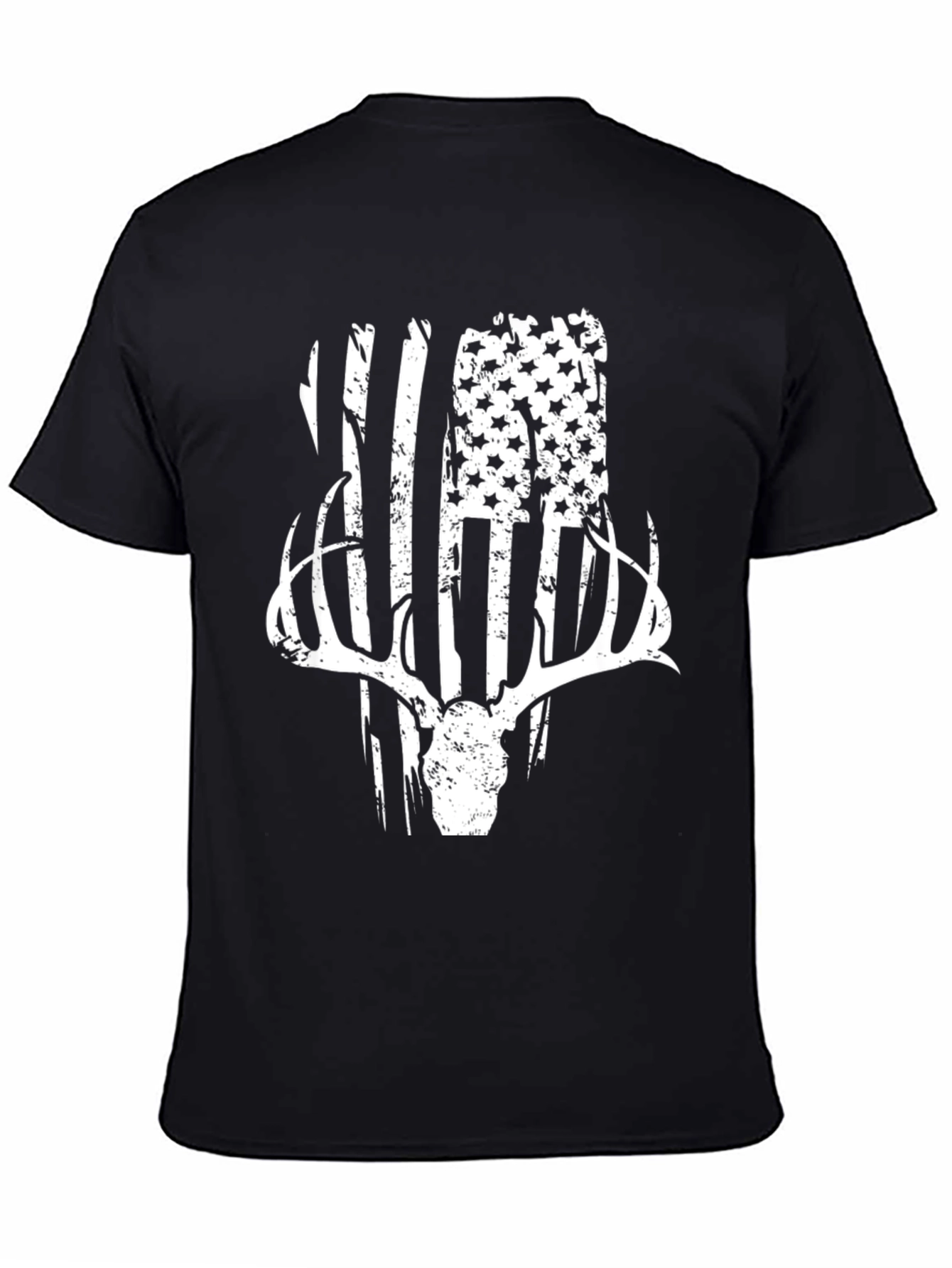 Patriotic Deer Skull Graphic Tee
