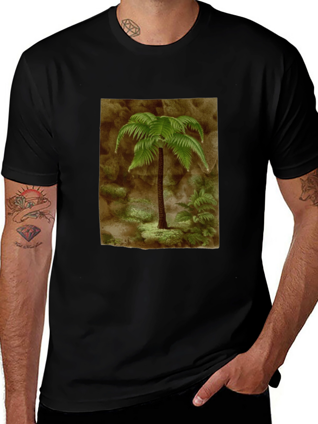 Fern Graphic Black T-Shirt