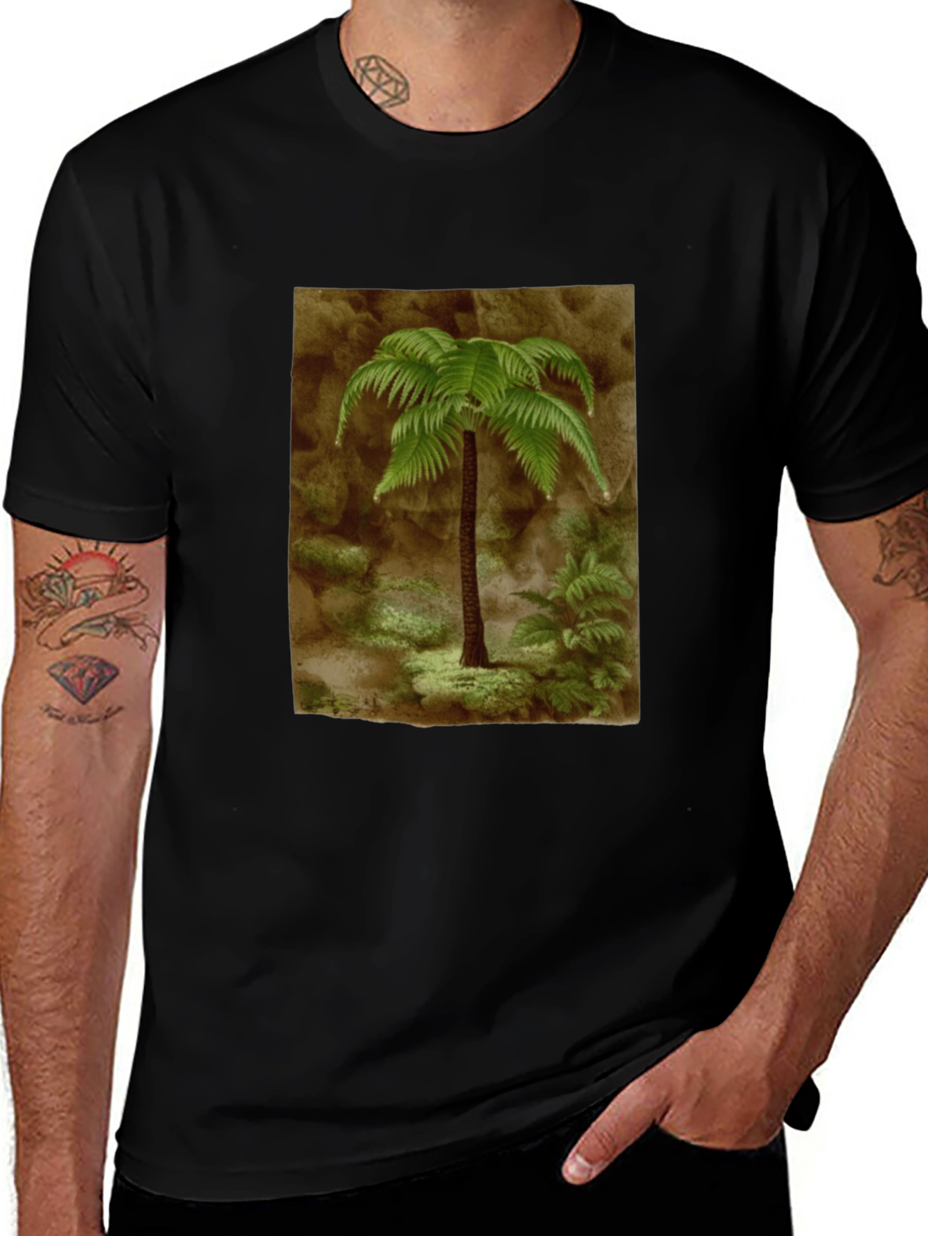Fern Graphic Black T-Shirt
