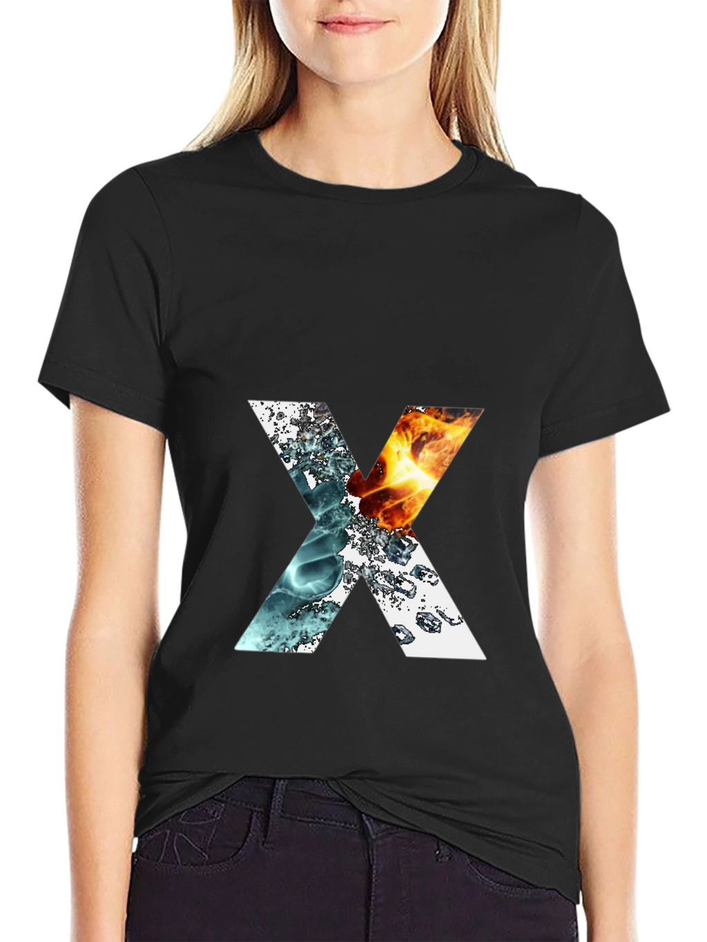 Elemental X Graphic T-Shirt - Fire & Water Design