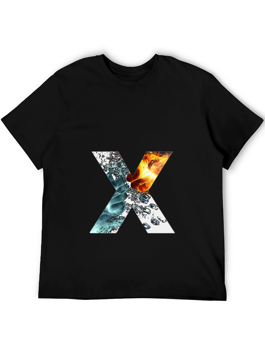 Elemental X Graphic T-Shirt - Fire & Water Design