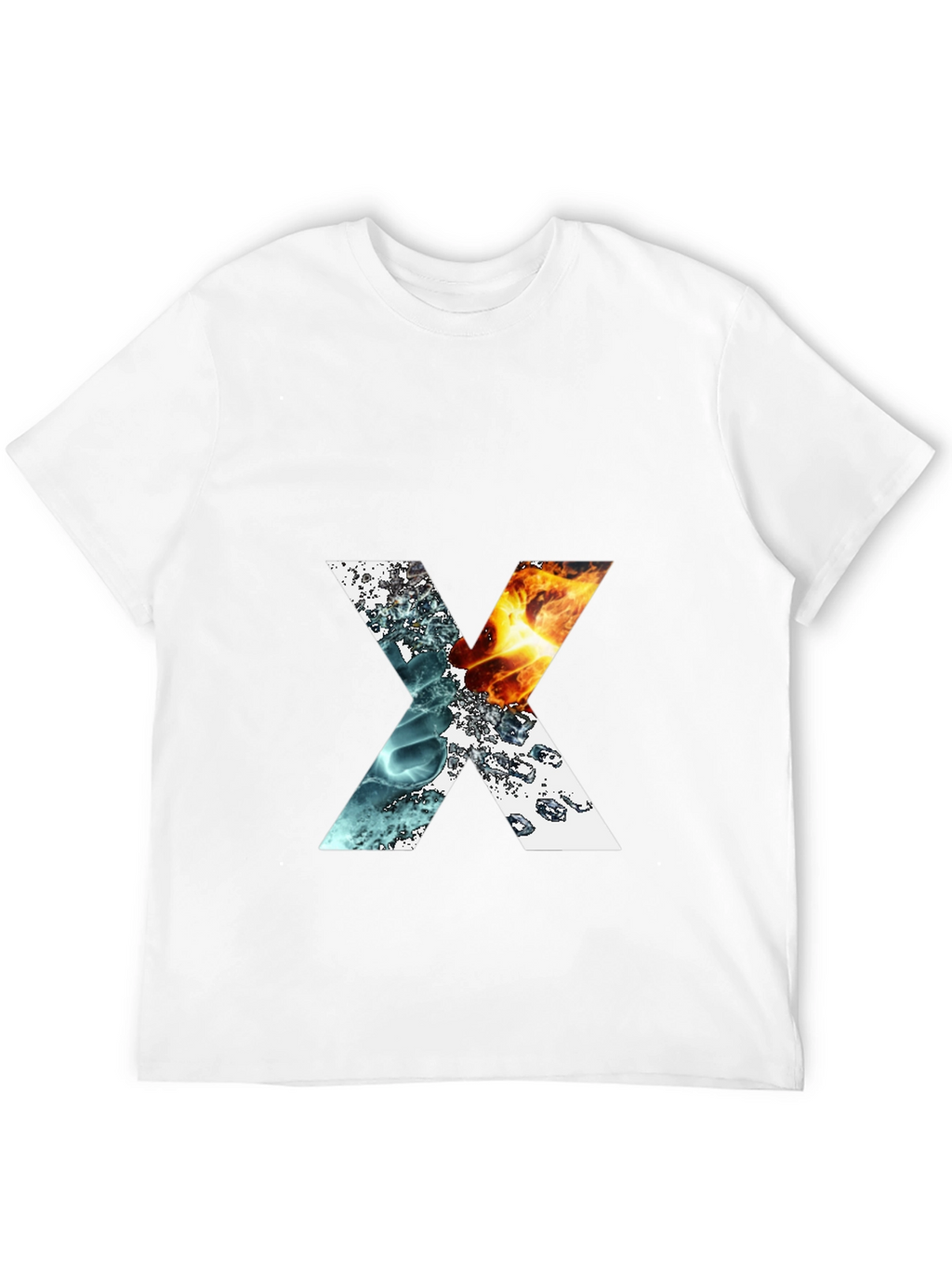 Elemental X Graphic T-Shirt - Fire & Water Design