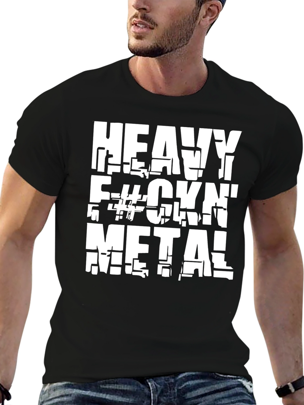 Heavy Metal T-Shirt - Black Cotton Graphic Tee