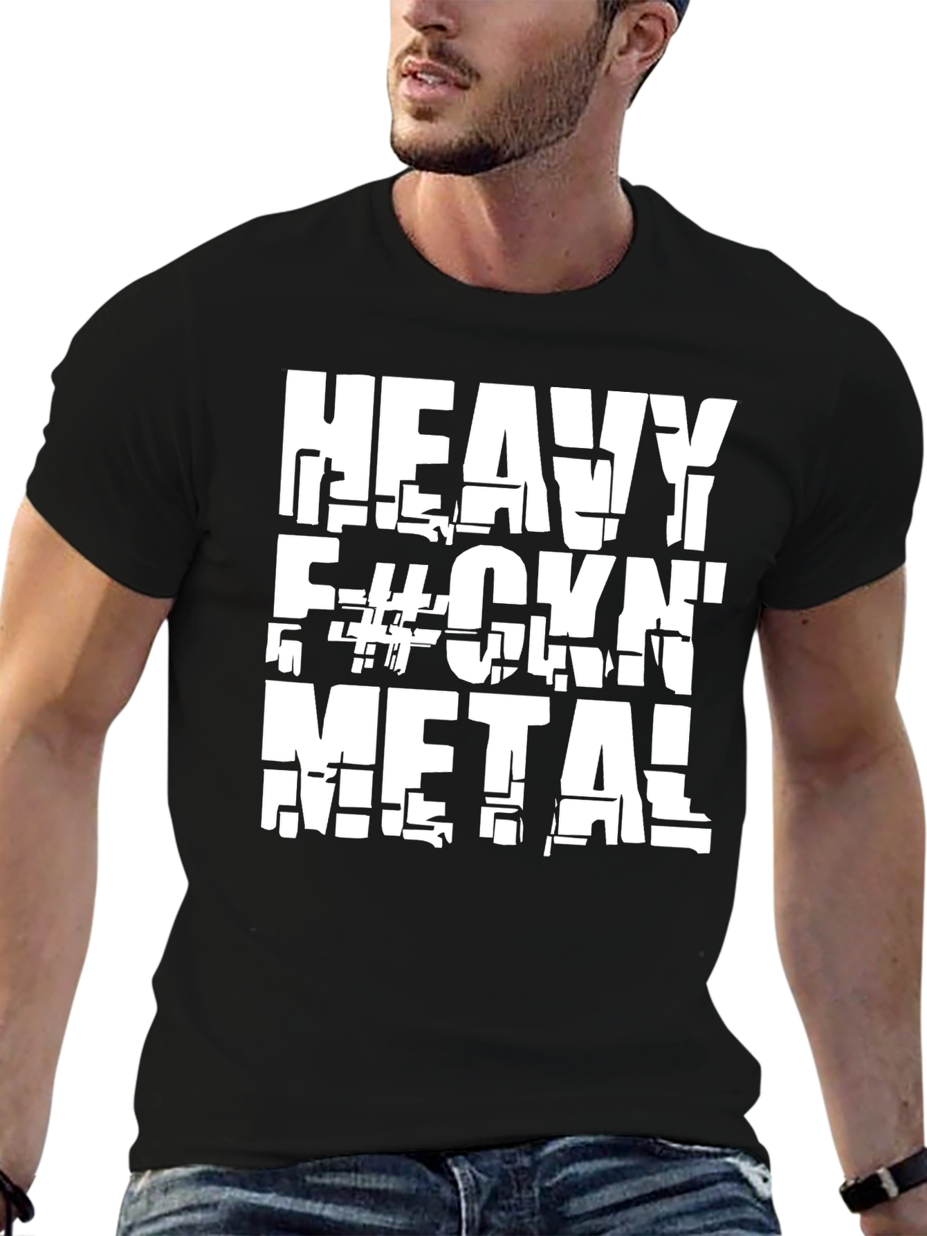 Heavy Metal T-Shirt - Black Cotton Graphic Tee