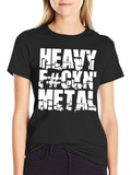 Heavy Metal T-Shirt - Black Cotton Graphic Tee