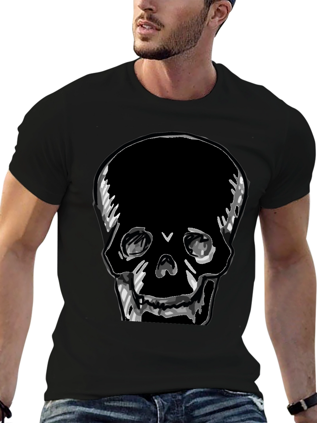 Skull Graphic Tee - Mens Black T-Shirt