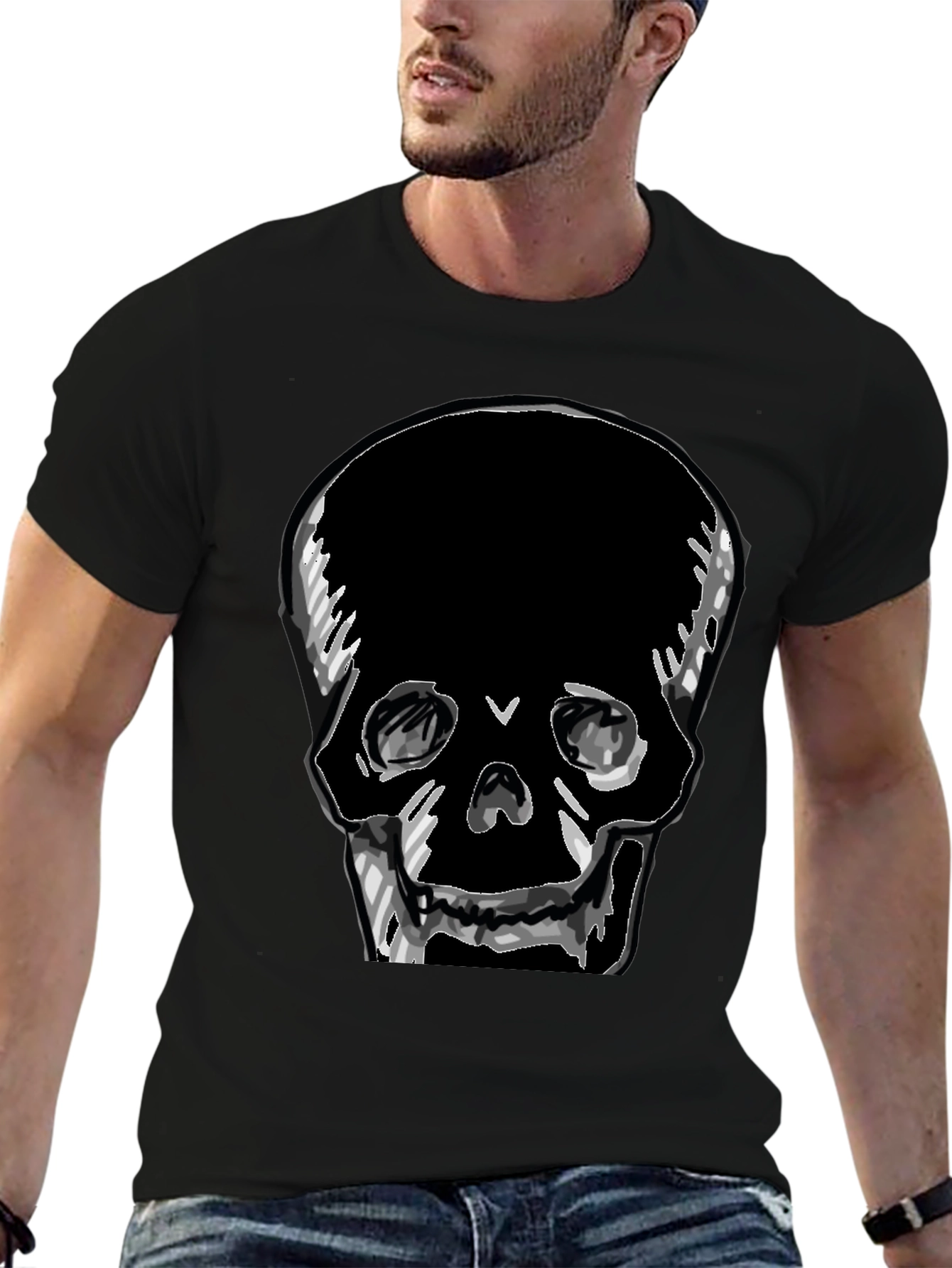 Skull Graphic Tee - Mens Black T-Shirt