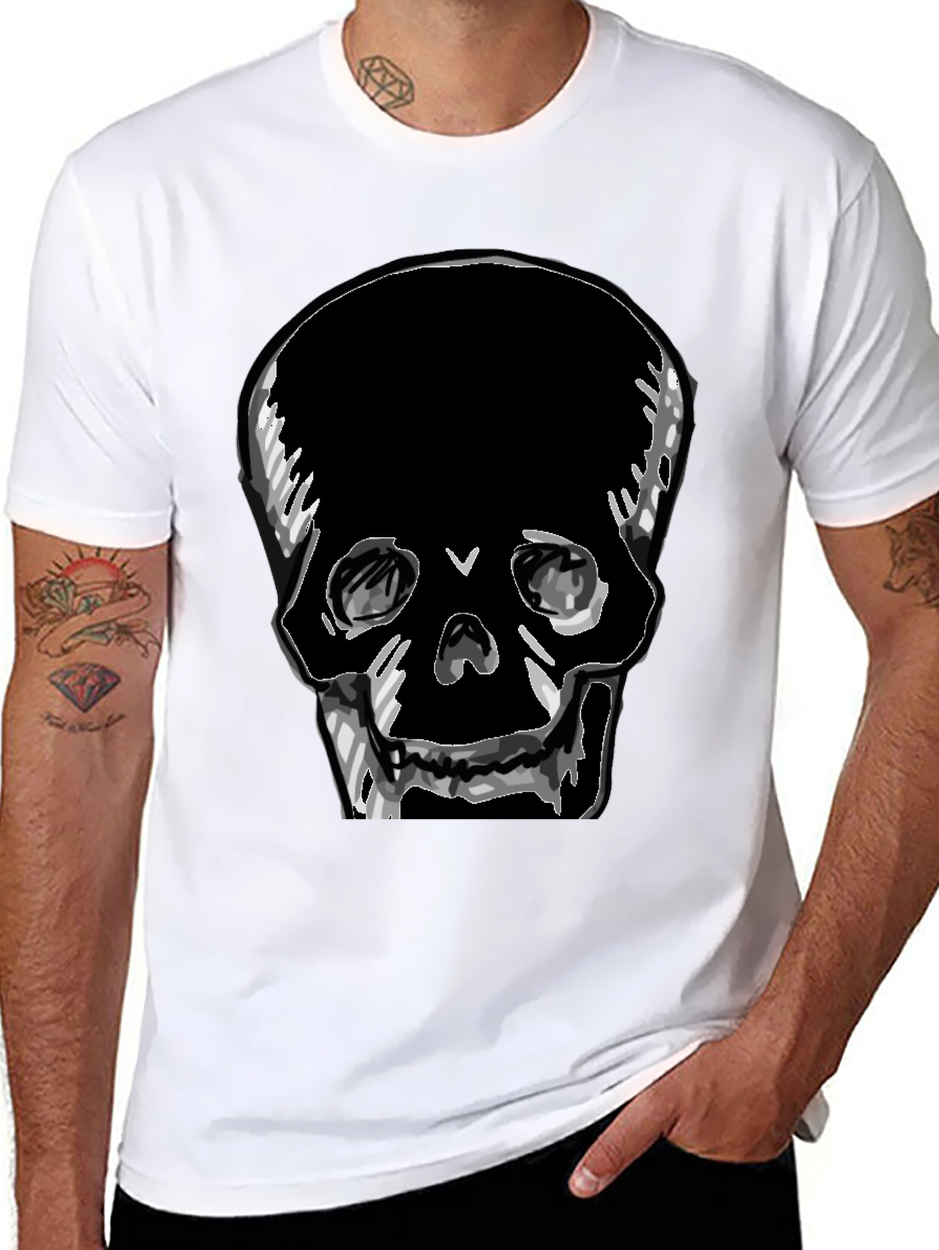 Skull Graphic Tee - Mens Black T-Shirt