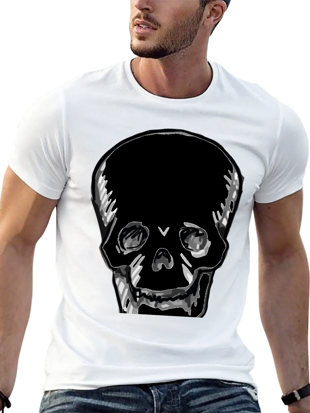 Skull Graphic Tee - Mens Black T-Shirt