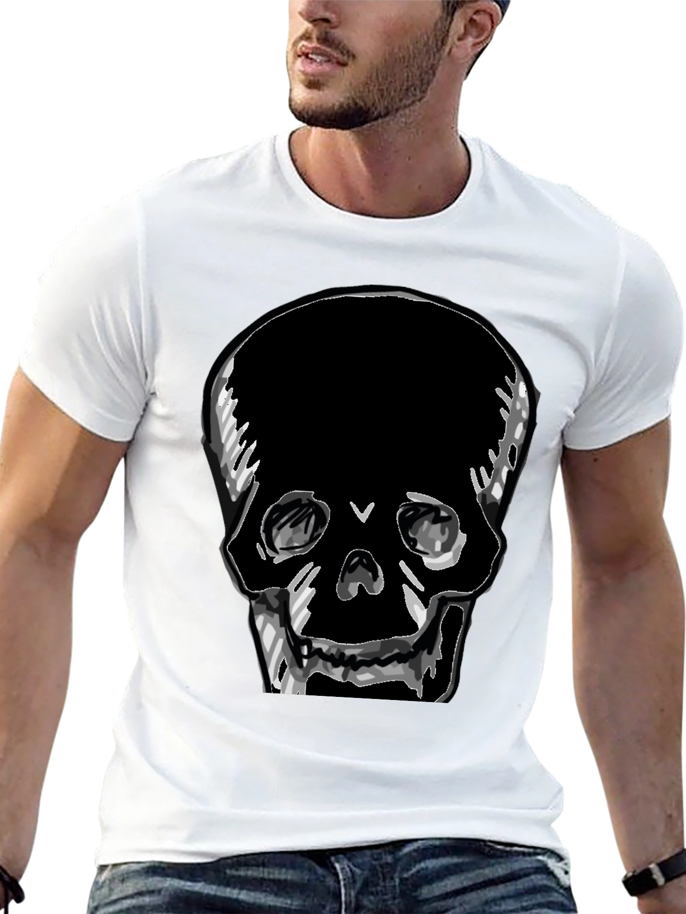 Skull Graphic Tee - Mens Black T-Shirt