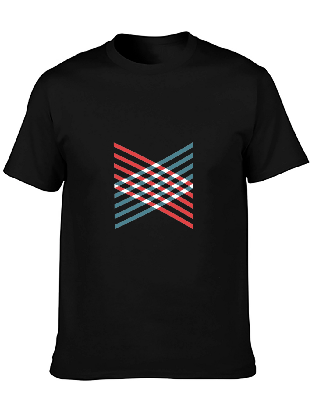 Modern Graphic Tee - Red White Blue Stripes