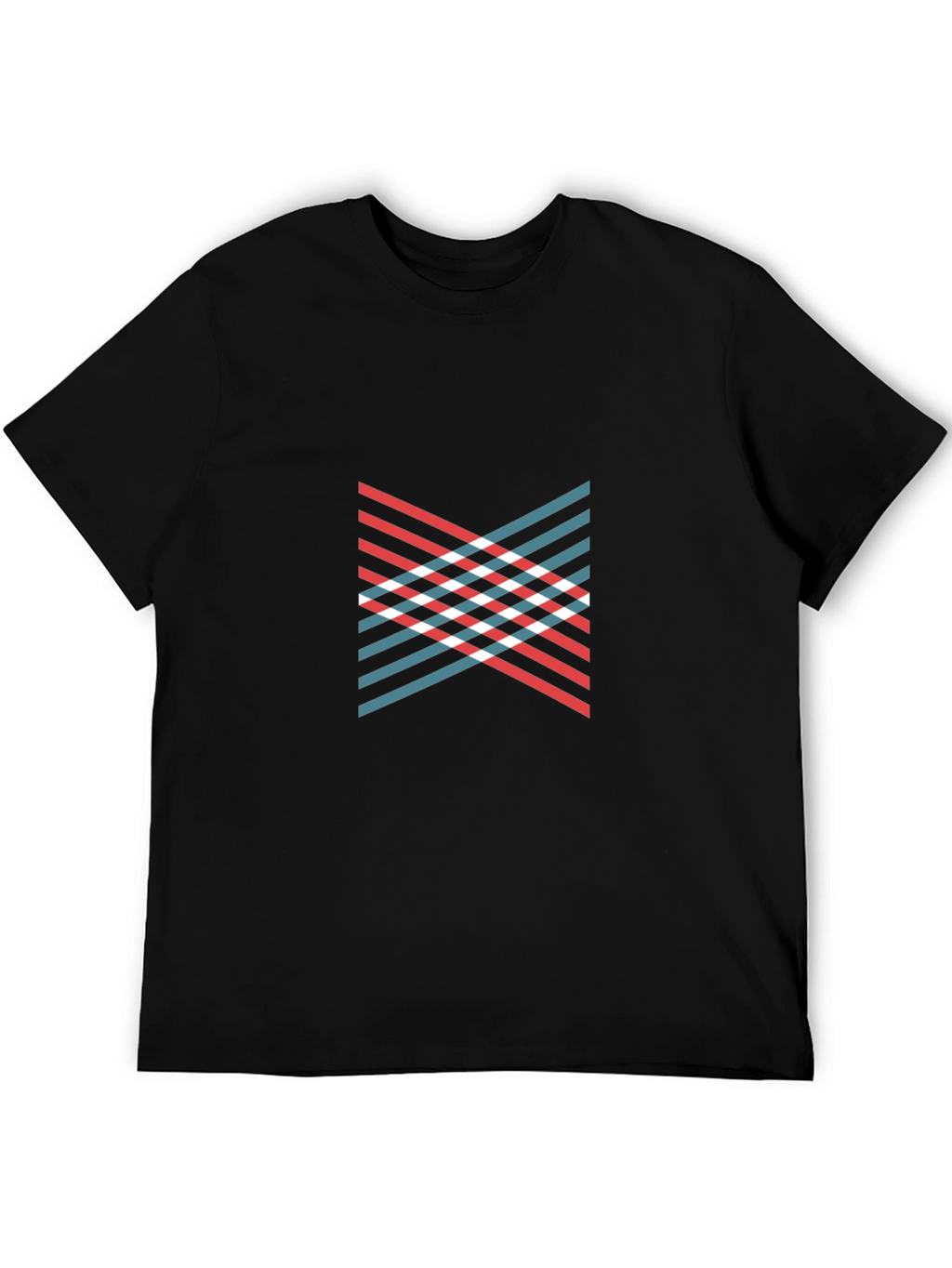 Modern Graphic Tee - Red White Blue Stripes