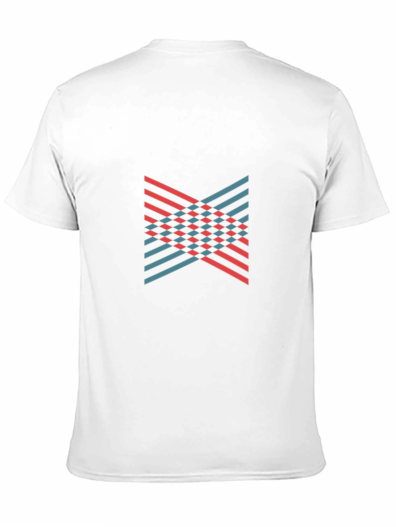 Modern Graphic Tee - Red White Blue Stripes