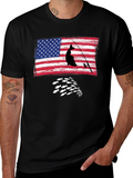 Fishing USA Flag Graphic Tee