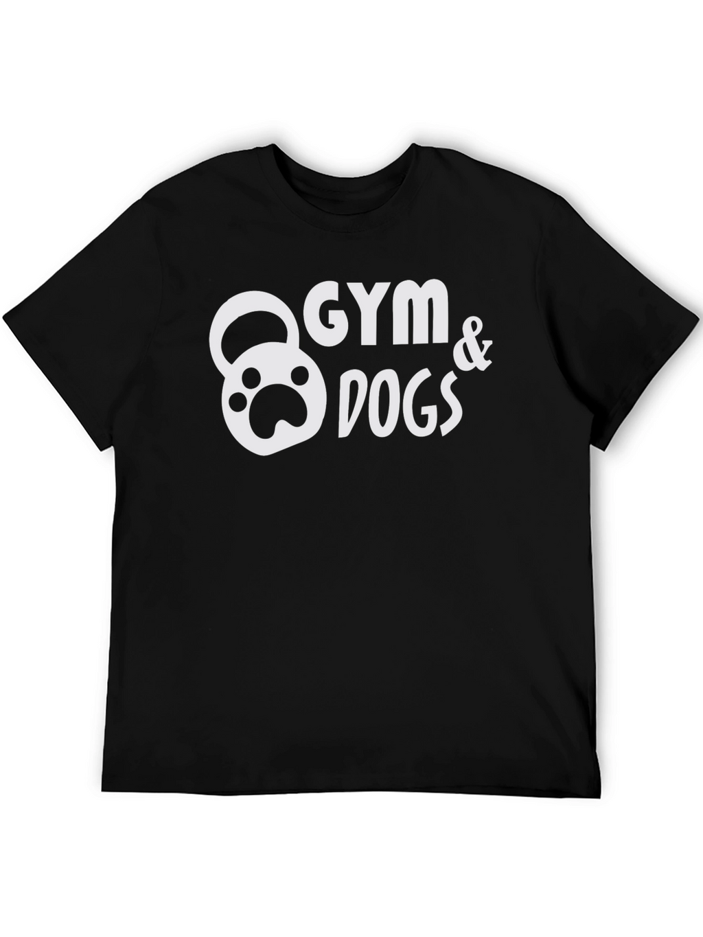 Gym & Dogs Graphic Tee - Black Cotton T-Shirt