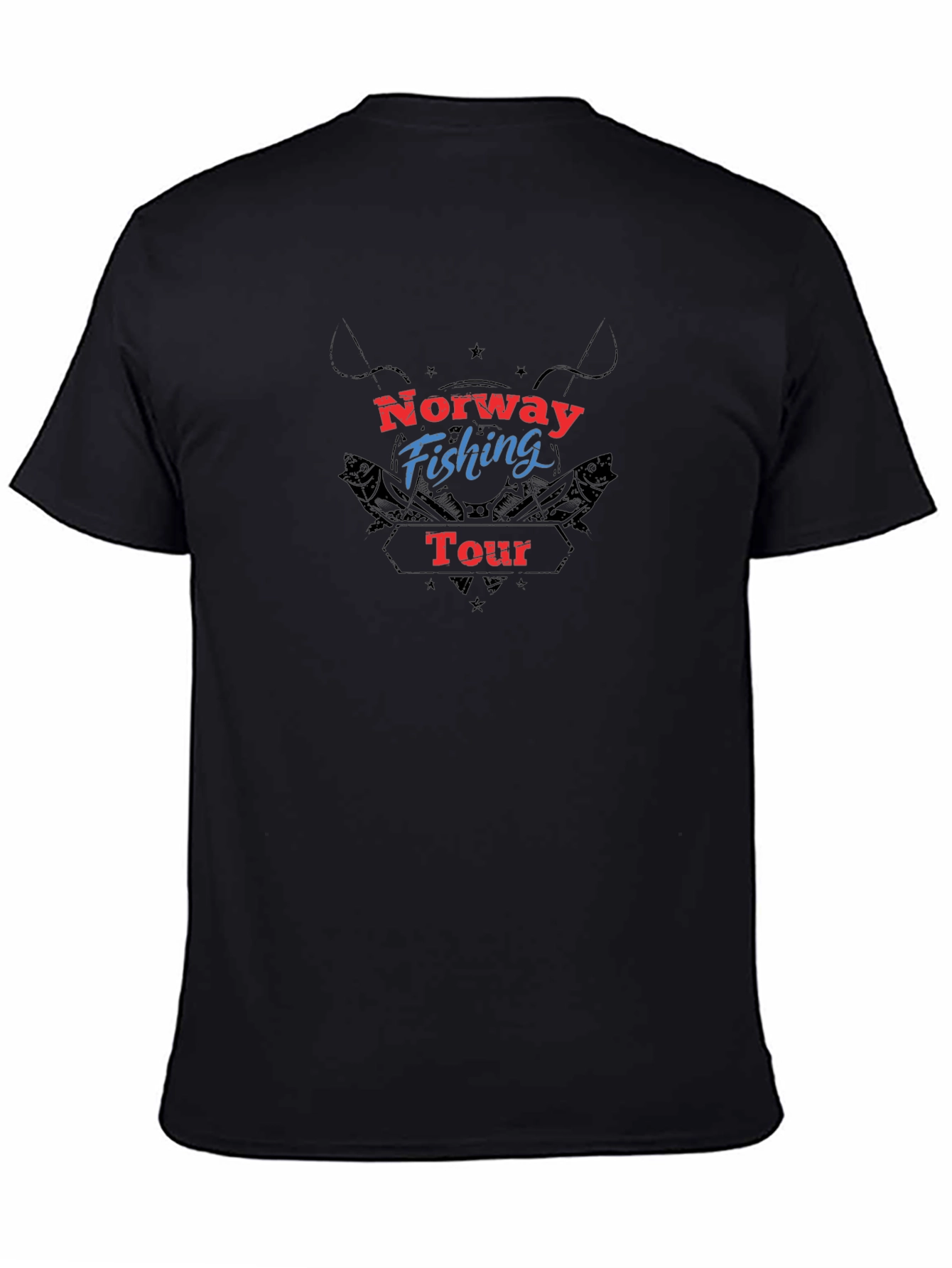 Norway Fishing Tour Black T-Shirt