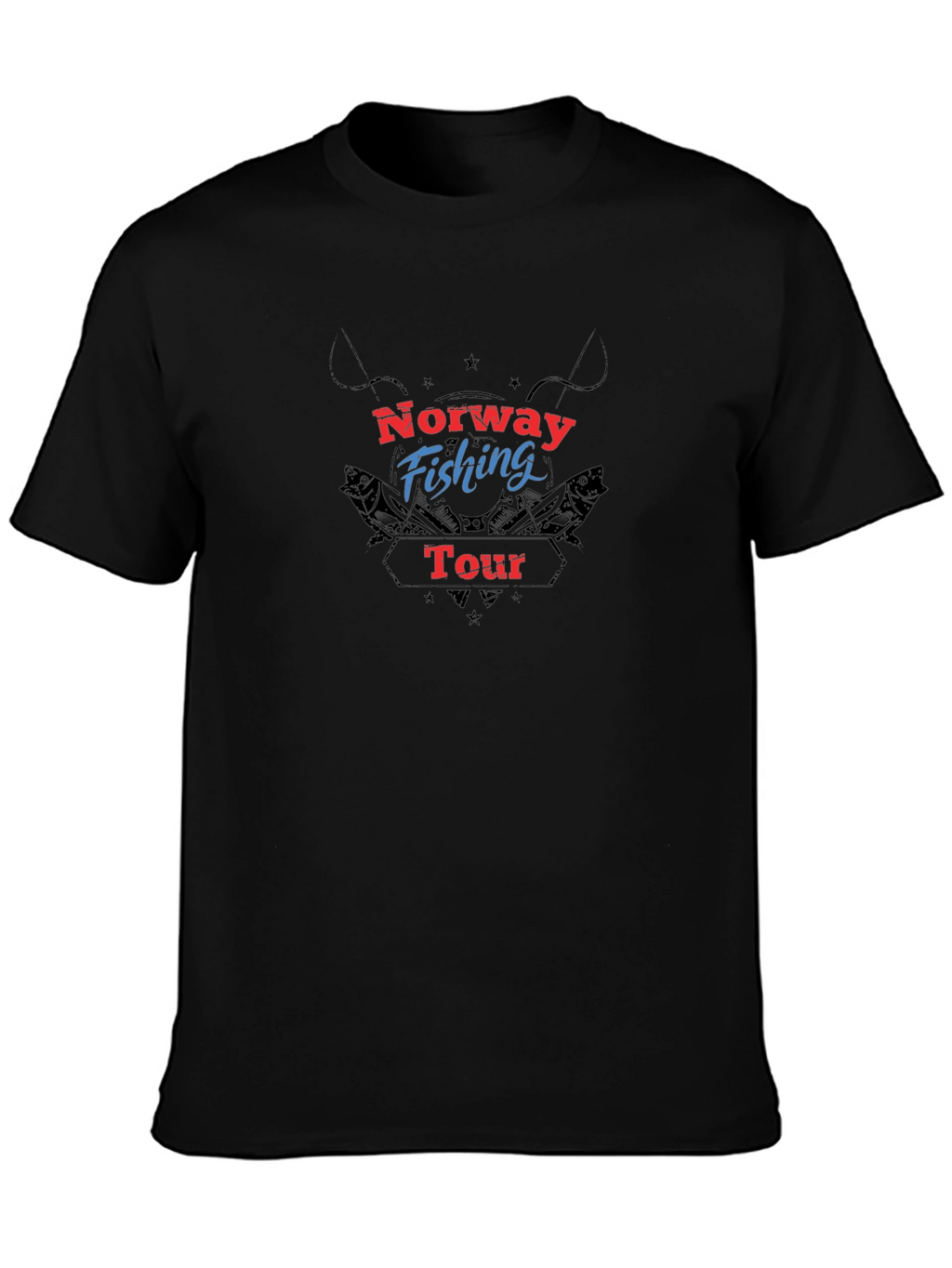 Norway Fishing Tour Black T-Shirt