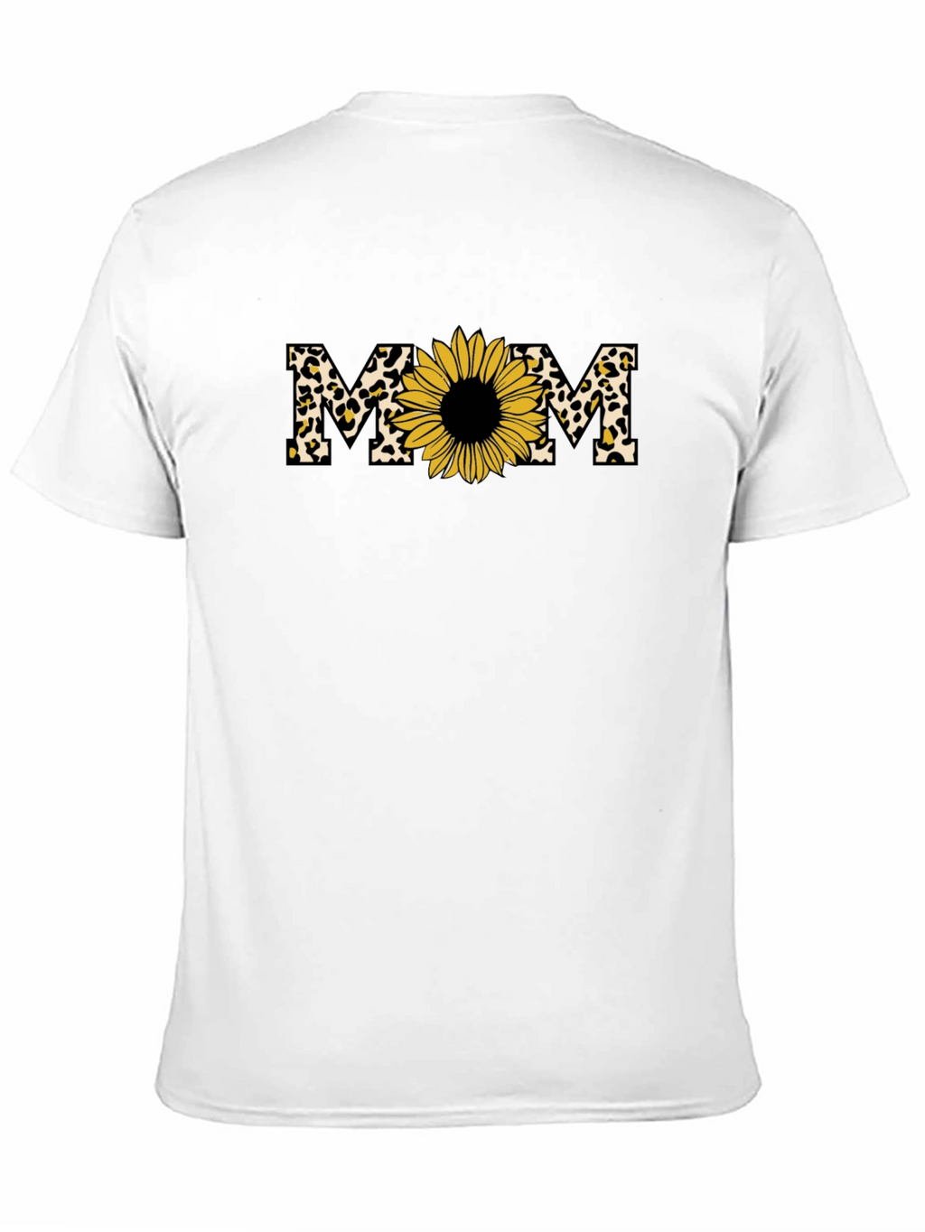 Mom Sunflower Leopard Print T-Shirt